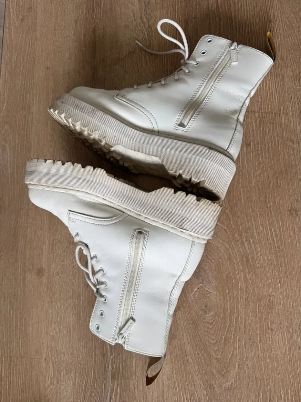 Dr. Martens White Jadon ll Platform Boot in Size 10
